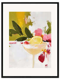 Gerahmter Kunstdruck Rote und rosa Zitronen I