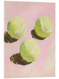 Acrylglasbild Rosa Tennisbälle