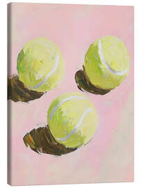 Leinwandbild Rosa Tennisbälle