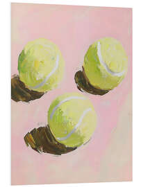 Hartschaumbild Rosa Tennisbälle