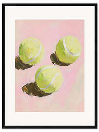Gerahmter Kunstdruck Rosa Tennisbälle
