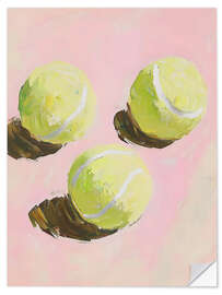 Wandsticker Rosa Tennisbälle
