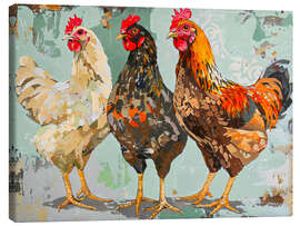 Leinwandbild Abstrakte Hühner - Creative Studio