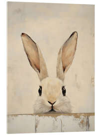 Acrylglasbild Guckender Hase