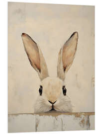 Hartschaumbild Guckender Hase