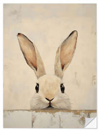 Wandsticker Guckender Hase
