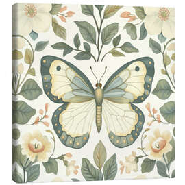 Leinwandbild Salbei-Schmetterling - PetalsPrintsDesign