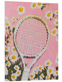 Hartschaumbild Rosa Tennisschläger