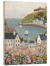 Holzbild Segelboote im Frühling - Willow Studio