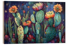 Holzbild Kaktusgarten - Creative Studio