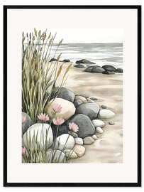 Gerahmter Kunstdruck Küstenruhe I