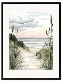 Gerahmter Kunstdruck Küstenruhe II