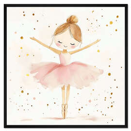 Gerahmter Kunstdruck Ballerina auf ihren Zehen - Creative Studio