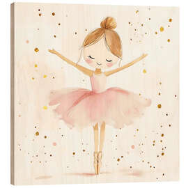 Holzbild Ballerina auf ihren Zehen - Creative Studio