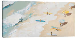 Leinwandbild Strand Surfen
