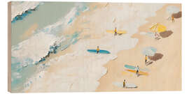 Holzbild Strand Surfen