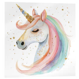 Acrylglasbild Pastell Einhorn