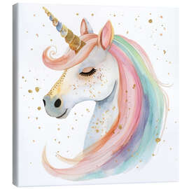 Leinwandbild Pastell Einhorn