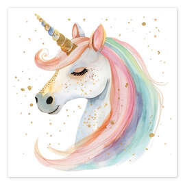 Wandbild Pastell Einhorn - Creative Studio