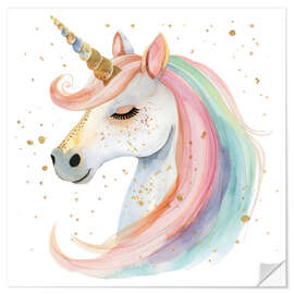 Wandsticker Pastell Einhorn - Creative Studio