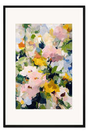 Gerahmter Kunstdruck Abstrakte Blumen