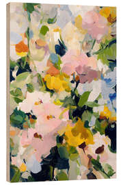 Holzbild Abstrakte Blumen