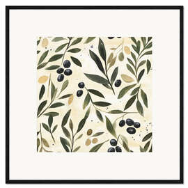 Gerahmter Kunstdruck Oliventräume