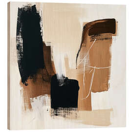 Holzbild Erdige Farbtöne V - PetalsPrintsDesign