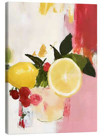 Leinwandbild Rote und rosa Zitronen III