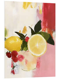 Hartschaumbild Rote und rosa Zitronen III