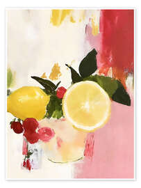 Wandbild Rote und rosa Zitronen III - Willow Studio