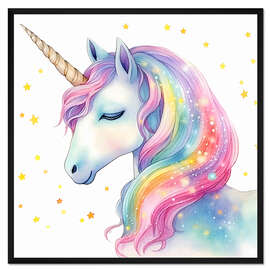 Gerahmter Kunstdruck Regenbogenmähne