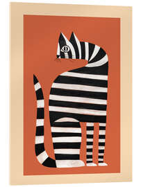 Acrylglasbild Die gestreifte Katze II