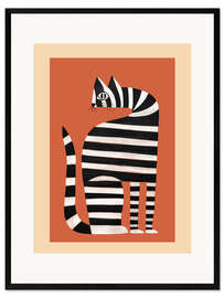 Gerahmter Kunstdruck Die gestreifte Katze II