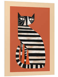 Hartschaumbild Die gestreifte Katze I