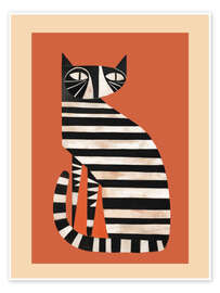Poster Die gestreifte Katze I