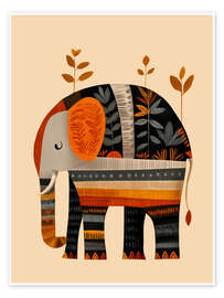 Wandbild Der Herbstelefant - Branka Kodžoman