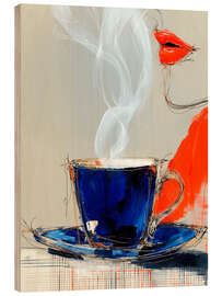 Holzbild Kaffee-Genuss