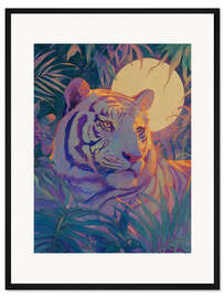Gerahmter Kunstdruck Schillernder Tiger - Felipe Hora