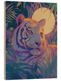 Holzbild Schillernder Tiger