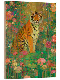 Holzbild Gustav Klimt Tiger - Felipe Hora