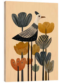 Holzbild Der blühende Vogel - Branka Kodžoman