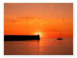 Wandbild Sonnenuntergang in Collioure, Frankreich - Félix Frankl