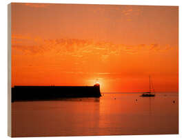 Holzbild Sonnenuntergang in Collioure, Frankreich - Félix Frankl