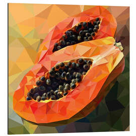 Alubild Geometrische Papaya