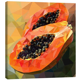 Leinwandbild Geometrische Papaya