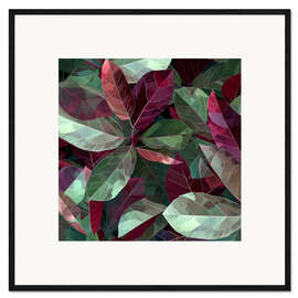 Gerahmter Kunstdruck Geometrischer Ficus