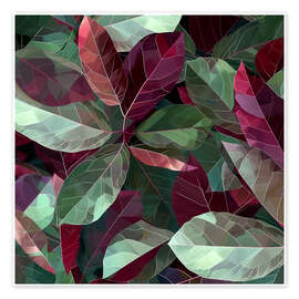 Wandbild Geometrischer Ficus - Maria Tuzhilkina