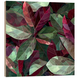 Holzbild Geometrischer Ficus