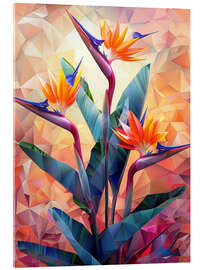 Acrylglasbild Geometrische Tropische Blume